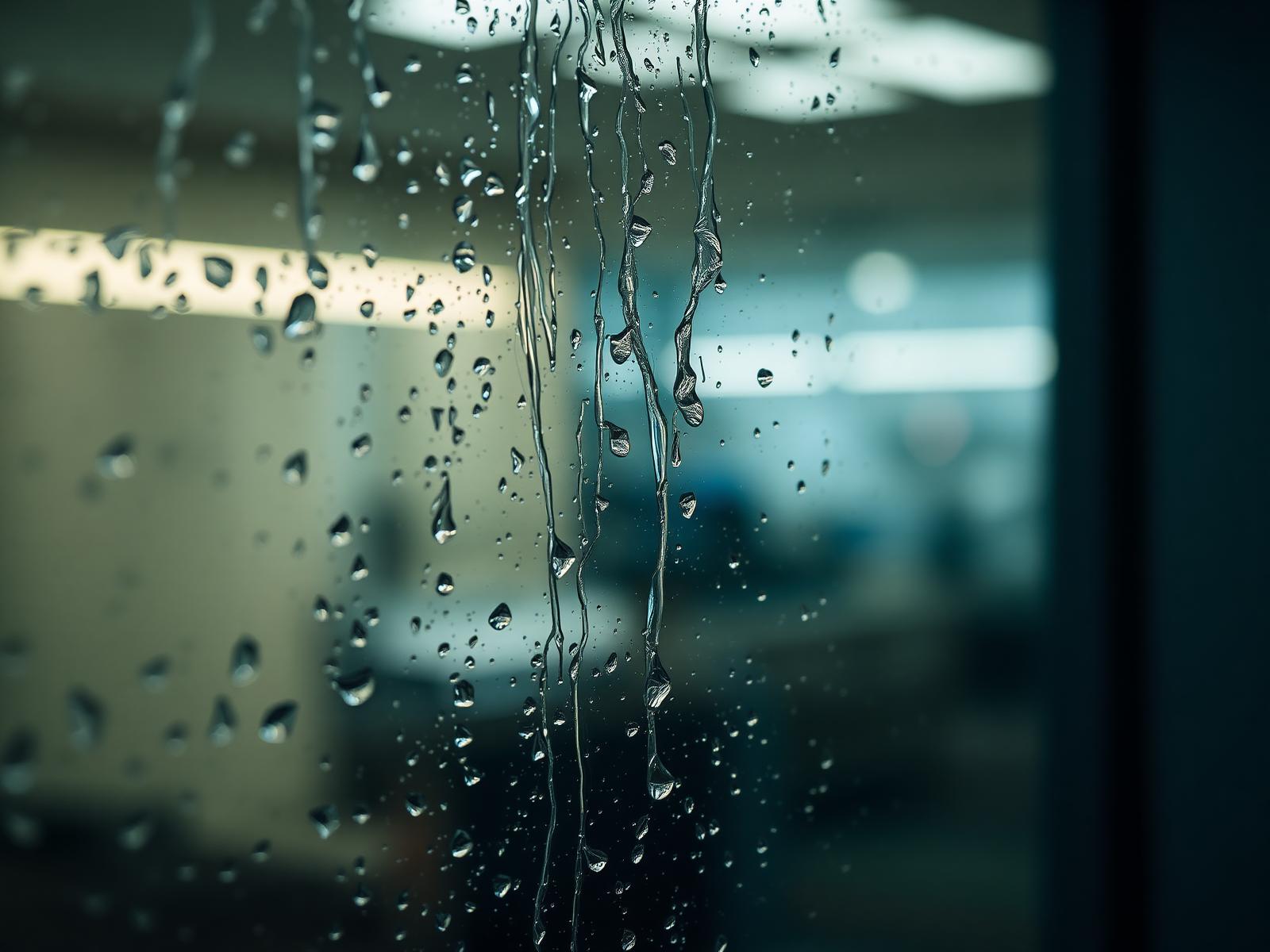 Water op glas, ramenreiniging